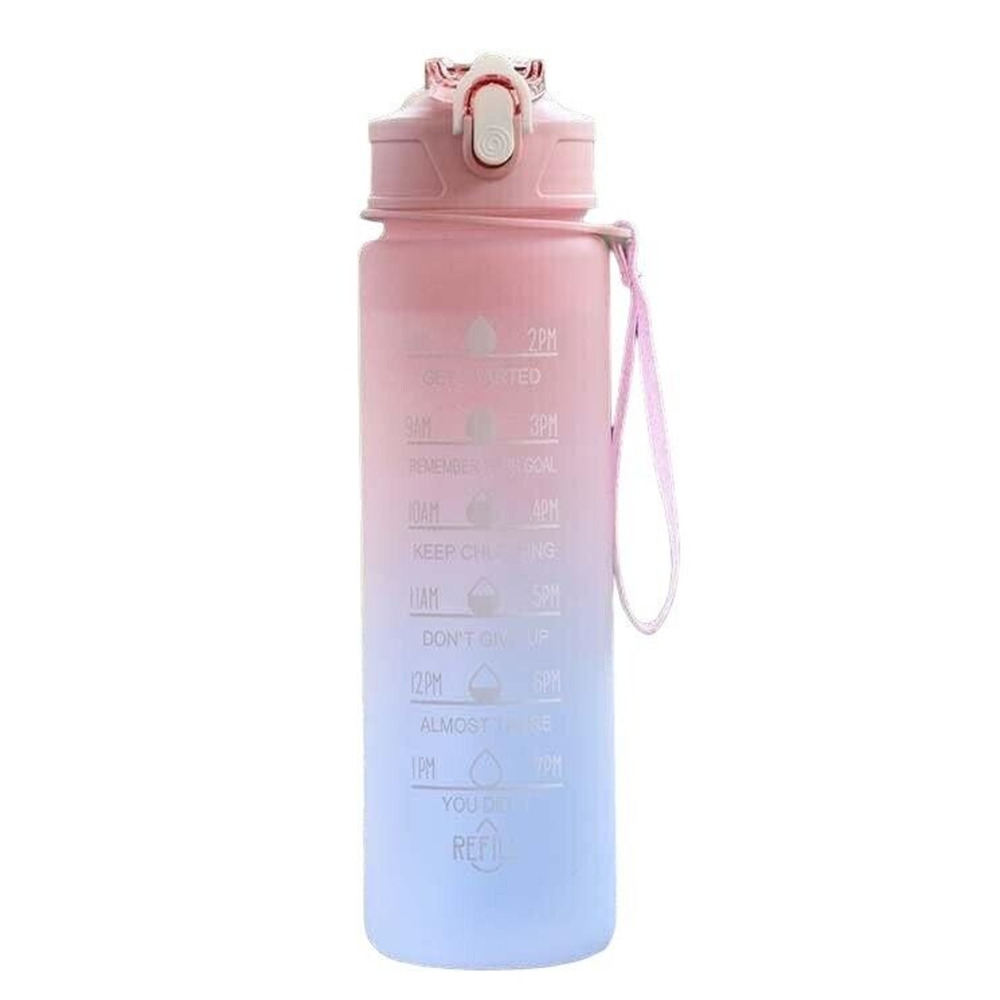 Eco Friendly Drinking Sport Water Bottle, BPA Free, 1L 32Oz Plastic Motivational
